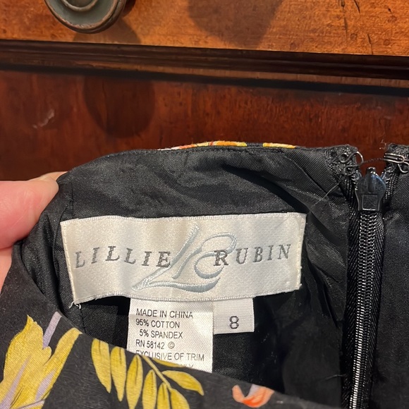 Beaded Flowery Cocktail Party Holiday Dress Pants by Lillie Ruben - Picture 7 of 10